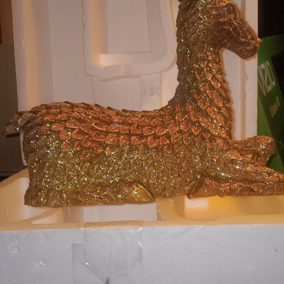 NEW!!! VINTAGE DEPT 56 GLITTERED REINDEER. - Picture 3 of 14